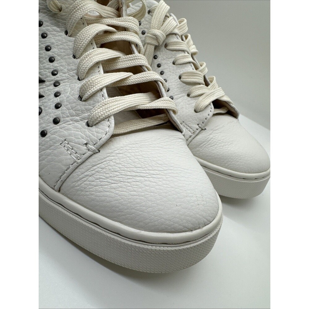 Frye Ivy Deco Women's Studded  Low Lace Leather Sneakers Shoes 8.5 White - Picture 9 of 11